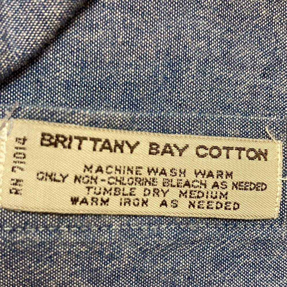 Men’s Brittany Bay Cotton Button-up Shirt. Size 15.5-32/33 - Picture 4 of 6